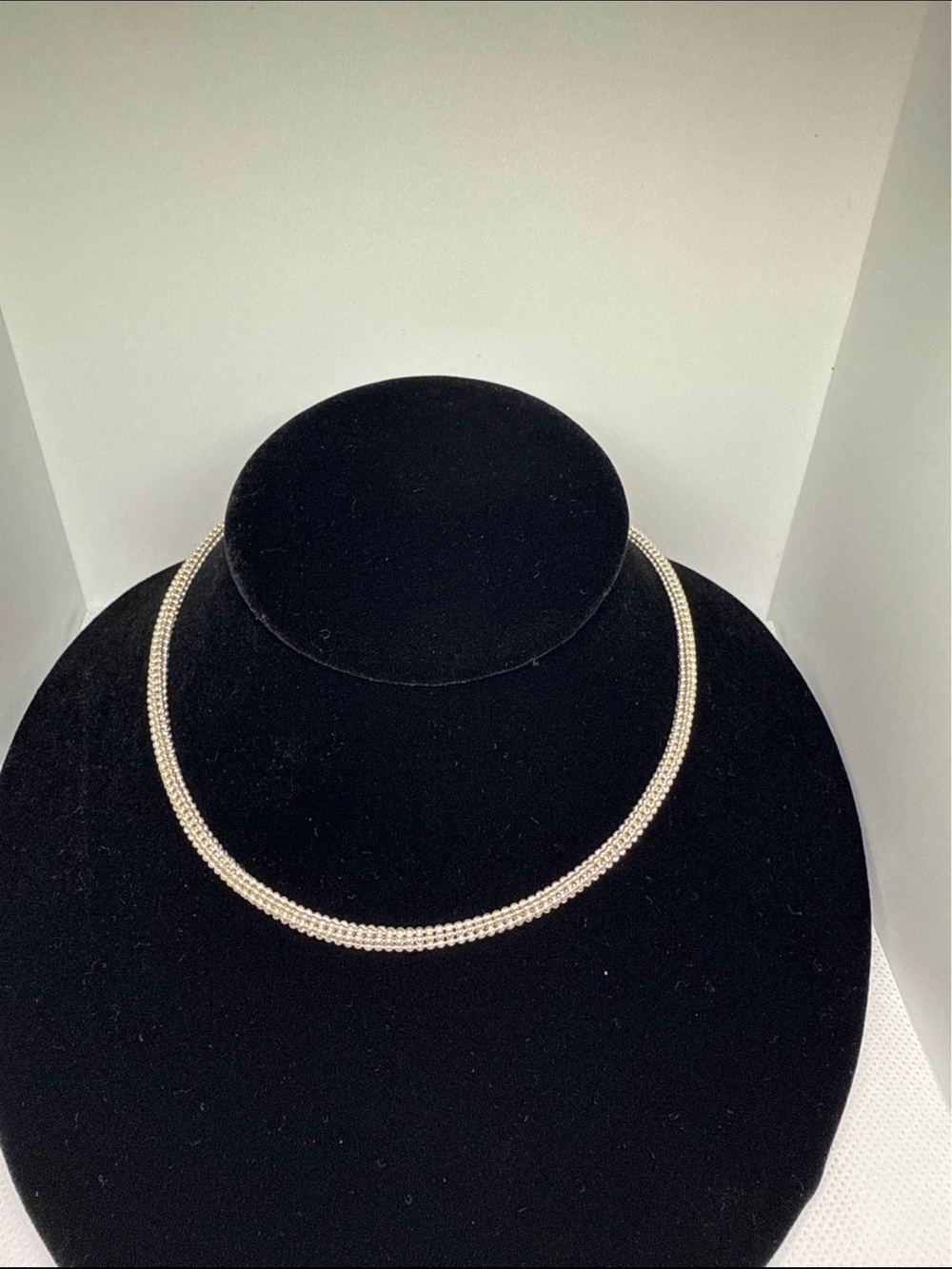 Sterling silver mesh choker
- Women's Jewelry 16”